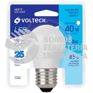 46277 LED-40GF LAMPARA DE LED G45 6 W LUZ DE DIA VOLTECK