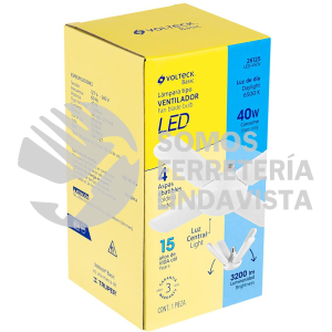 26125 LED-450V LAMPARA LED 40W TIPO VENTILADOR 4 ASPAS AJUSTABLES VOLTECK