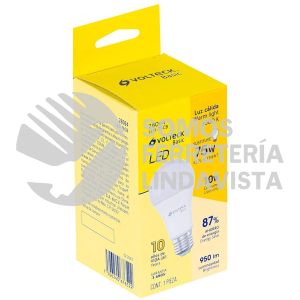 28064 LED-75CB LAMPARA DE LED TIPO BULBO A19 10 W LUZ CALIDA CAJA BASIC VOLTECK