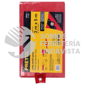 26154 LP-35R LONA 3 X 5 M ROJA PRETUL
