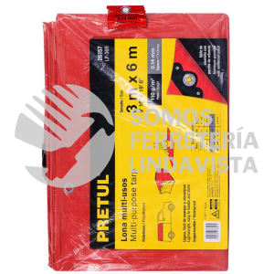 26157 LP-36R LONA 3 X 6 M ROJA PRETUL