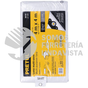 26135 LP-44B LONA 4 X 4 M BLANCA PRETUL