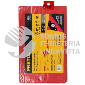 26158 LP-55R LONA 5 X 5 M ROJA PRETUL