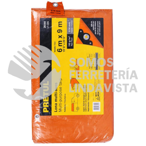26144 LP-69N LONA POLIETILENO 6 X 9 M NARANJA PRETUL