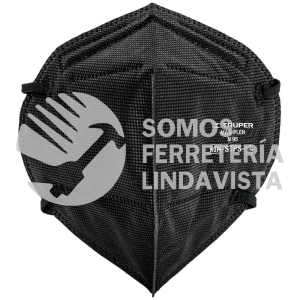 102327 MAS-PLEN RESPIRADOR PLEGABLE N95 NEGRO PARA POLVOS Y PARTICULAS TRUPER