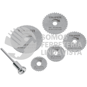 102328 MOTO-5D JUEGO DE 5 MINI DISCOS SIERRAS PARA MOTOTOOL TRUPER