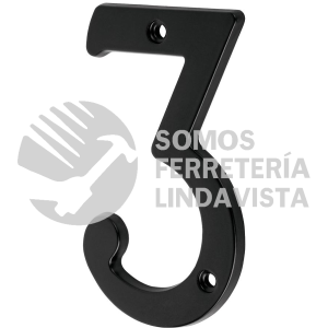 47856 NUCH-3N NUMERO CHICO DE LATON 3 NEGRO HERMEX