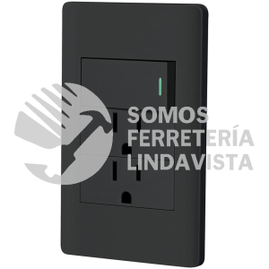 47901 PA-APCO-L3N PLACA ARMADA NEGRA INTERRUPTOR Y 2 CONTACTOS 1 MOD LISBOA VOLTECK
