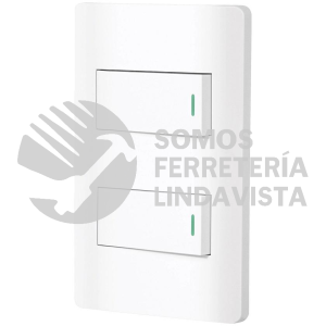 47955 PA-APDO1-ELB PLACA ARMADA BLANCA 1 INTERRUPTOR Y 1 DE 3 VIAS 1 MOD LISBO VOLTECK