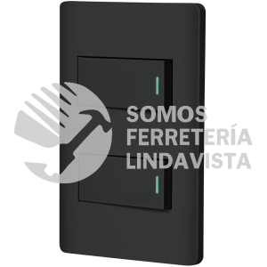 47888 PA-APDO1-ELN PLACA ARMADA NEGRA 1 INTERRUPTOR Y 1 DE 3 VIAS 1 MODLISBOA VOLTECK