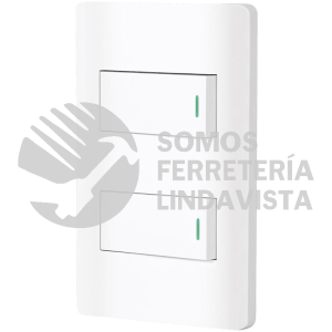 47954 PA-APDO1-LB PLACA ARMADA BLANCA CON 2 INTERRUPTORES 1 MODULO LISBOA VOLTECK