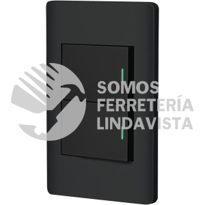 47894 PA-APDO15-ELN PLACA ARMADA NEGRA 1 INTERRUPTOR Y 1 DE 3VIAS 1.5MODLISBOA VOLTECK