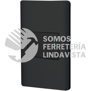 47892 PA-APSE15-ELN PLACA ARMADA NEGRA 1 INTERRUPTOR DE 3 VIAS 1.5 MOD LISBOA VOLTECK