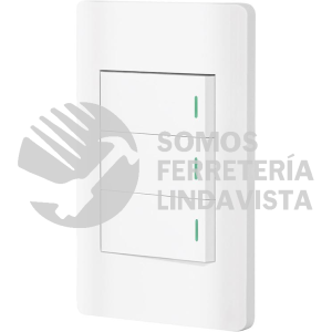 47957 PA-APTR-ELB PLACA ARMADA BLANCA 2 INTERRUPTORES 1 DE 3 VIAS 1 MOD LISBO VOLTECK
