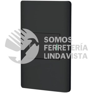 47896 PA-TI-LN PLACA ARMADA NEGRA 1 INTERRUPTOR DE TIMBRE 1.5 MOD LISBOA VOLTECK