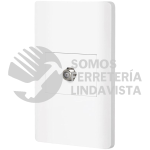 47972 PA-TV-LB PLACA ARMADA BLANCA 1 TOMA DE TV 1.5 MODULOS LISBOA VOLTECK