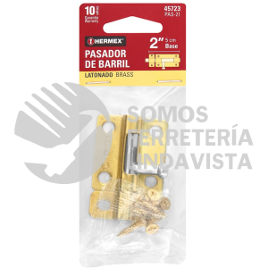 45723 PAS-21 PASADOR DE BARRIL DE ACERO LATON 2" HERMEX