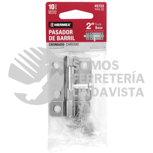 45733 PAS-23 PASADOR DE BARRIL DE ACERO CROMO 2" HERMEX