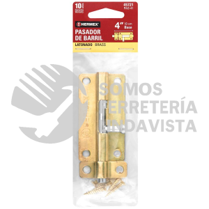 45721 PAS-41 PASADOR DE BARRIL DE ACERO LATON 4" HERMEX