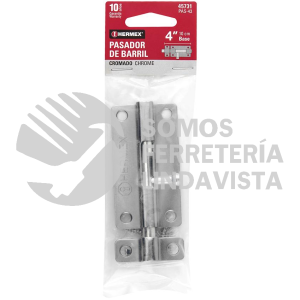 45731 PAS-43 PASADOR DE BARRIL DE ACERO CROMO 4" HERMEX