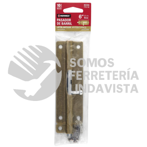 45724 PAS-62 PASADOR DE BARRIL DE ACERO LATON ANTIGUO 6" HERMEX