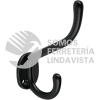 46832 PEPU-16 GANCHO DOBLE LARGO Y CORTO TIPO PERCHERO NEGRO HERMEX