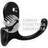 46831 PEPU-26 GANCHO DOBLE TIPO PERCHERO NEGRO HERMEX