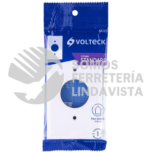 47725 PPSE-SB PLACA DE ABS PARA CONTACTO REDONDO STANDARD BLANCO VOLTECK