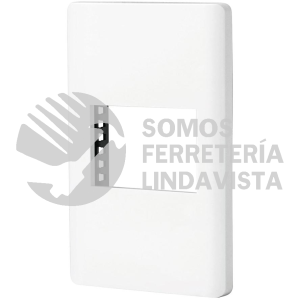 47938 PPSE15-LB PLACA BLANCA DE 1 VENTANA 1.5 MODULOS LINEA LISBOA VOLTECK