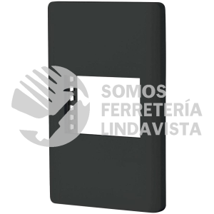 47871 PPSE15-LN PLACA NEGRA DE 1 VENTANA 1.5 MODULOS LINEA LISBOA VOLTECK