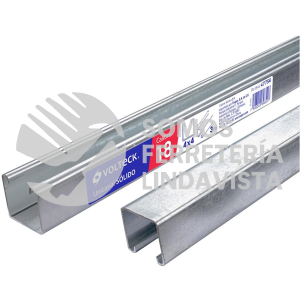 47756 PU-184S PERFIL UNICAL SOLIDO DE 3 M 4 X 4 CM CALIBRE 18 VOLTECK