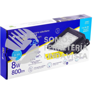 46957 SUB-901L LUMINARIO SUBURBANO DE LED 8 W CON PANEL SOLAR VOLTECK