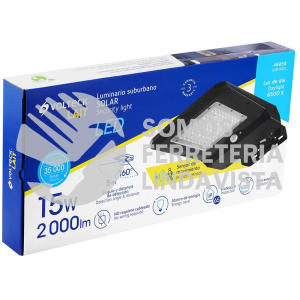 46958 SUB-902L LUMINARIO SUBURBANO DE LED 15 W CON PANEL SOLAR VOLTECK