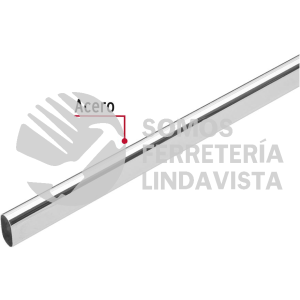 45899 TO-512 TUBO OVALADO DE 1.2 M EN ACERO CROMADO PARA CLOSET HERMEX