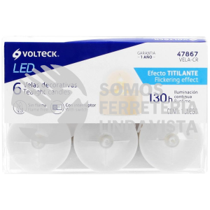 47867 VELA-CR CAJA CON 6 MINI VELAS DE LED VOLTECK