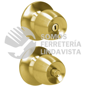 39POP POMO CILINDRICO MEDIA COPA FUNCION BAÑO, LATON BRILLANTE, LLAVE ESTANDAR, BLISTER PROLOK