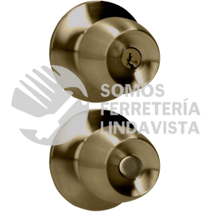40POP POMO CILINDRICO MEDIA COPA FUNCION ENTRADA, LATON ANTIGUO, LLAVE ESTANDAR, BLISTER PROLOK