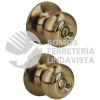 28POP POMO CILINDRICO OVALADO FUNCION ENTRADA, LATON ANTIGUO, LLAVE ESTANDAR, BLISTER PROLOK
