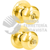 26POP POMO CILINDRICO OVALADO FUNCION RECAMARA, LATON BRILLANTE, LLAVE ESTANDAR, BLISTER PROLOK