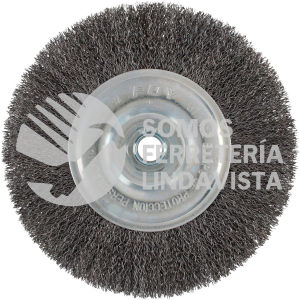 C317 CARDA CIRCULAR ONDULADA ALAMBRE DELGADO 8" X 0.30 CON ROSCA 5/8" FOY