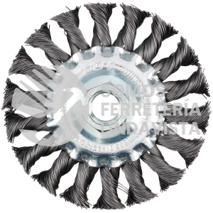 C326 CARDA CIRCULAR TRENZADA ALAMBRE GRUESO 6" X 0.50 CON ROSCA M14 FOY