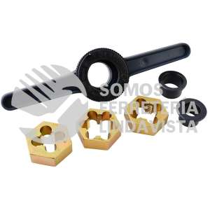 TMP3 JUEGO DE TARRAJA PARA TUBOS DE PVC 1/2" A 1", 6 PIEZAS SURTEK