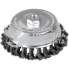 C309 CARDA COPA TRENZADA ALAMBRE GRUESO 4" X 0.50 CON ROSCA 5/8" FOY