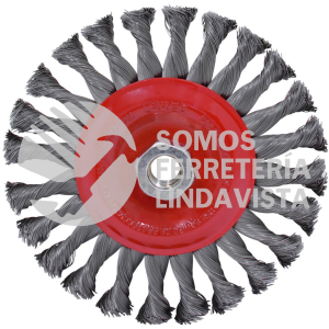 C824 C824 CARDA CIRCULAR TRENZADA ALAMBRE FINO 4" X 0.35 MM CON ROSCA 5/8" URREA