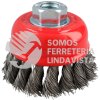 C926 C926 CARDA COPA TRENZADA ALAMBRE GRUESO DE ACERO INOXIDABLE 3" X 0.50 MM CON ROSCA 5/8" URREA
