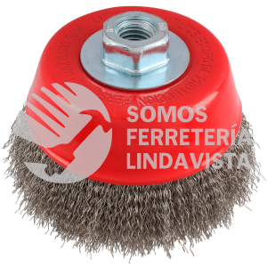 C937 C937 CARDA COPA ONDULADA ALAMBRE FINO DE ACERO INOXIDABLE 5" X 0.30 MM CON ROSCA M14 URREA