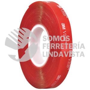 3M-G-4910-3  CINTA ACRILICA TRANSPARENTE 0.025 x 32.9 M  1MM ESPESOR LINER ROJA 3M