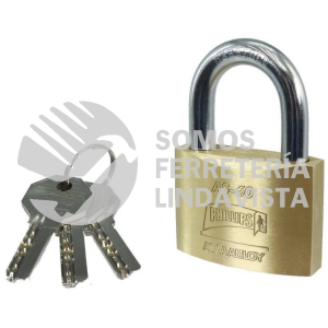 MX1264 CANDADO LATON AS-60 C/LLAVE DE PUNTO PHILLIPS