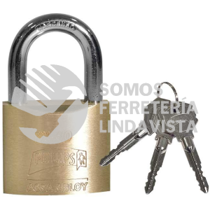 MX453 CANDADO LATON TX-40 C/LLAVE TETRA PHILLIPS