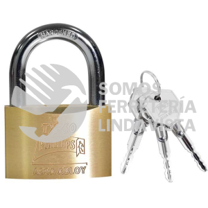 MX455 CANDADO LATON TX-60 C/LLAVE TETRA PHILLIPS
